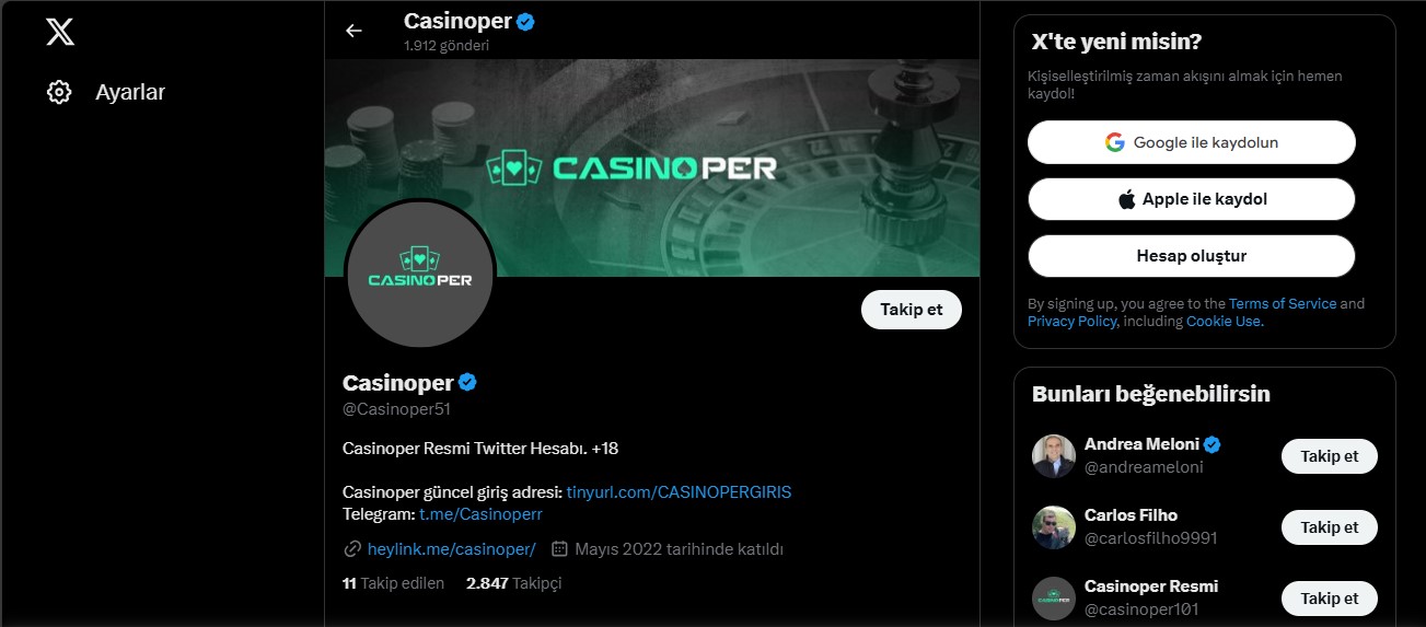 Casinoper Twitter